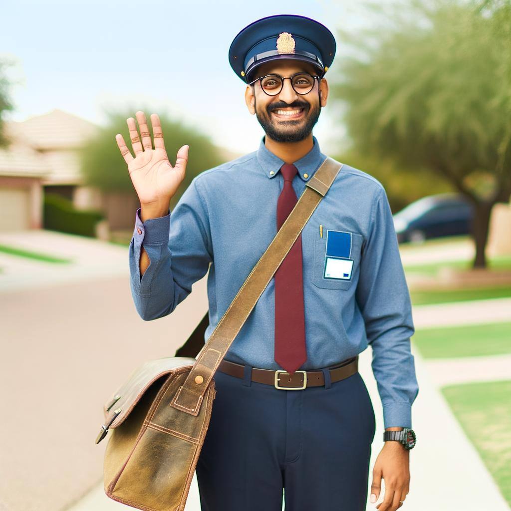 A friendly postman