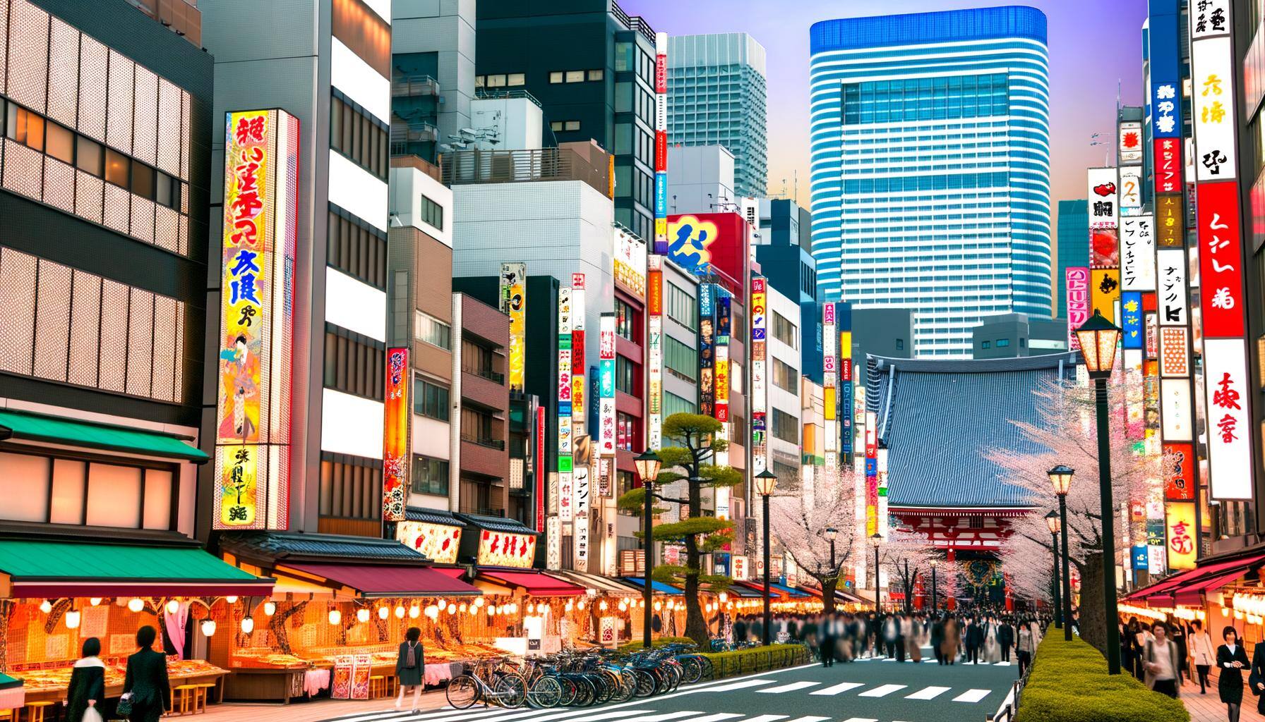 the streets of tokyo japan